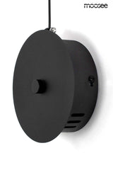 Plochá nástenná lampa čierna