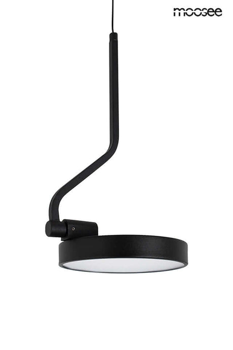 Plochá nástenná lampa čierna