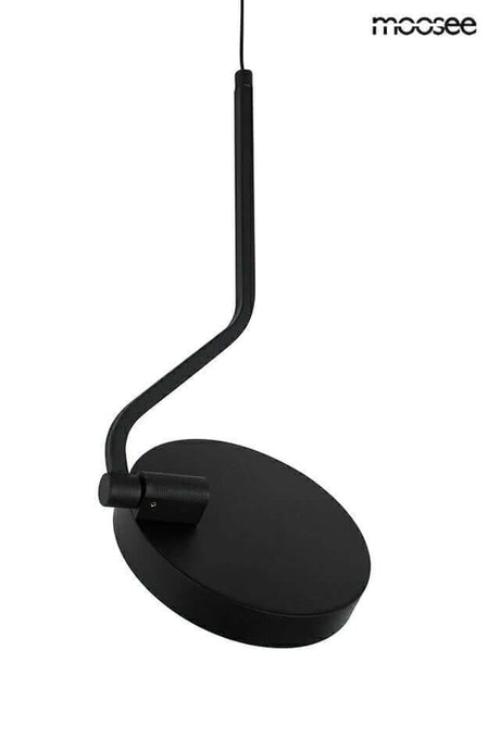 Plochá nástenná lampa čierna
