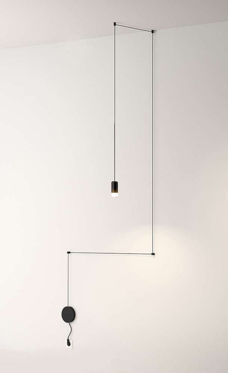 Nástenná lampa Flusso čierna