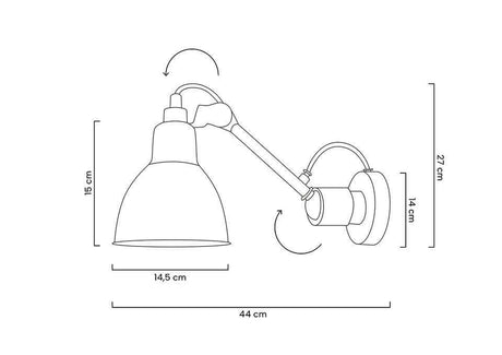 29. Nástenná lampa Frank čierna