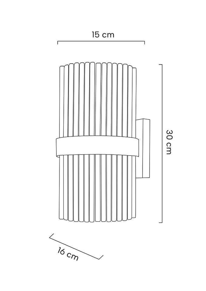 Nástenná lampa Garda zlatá