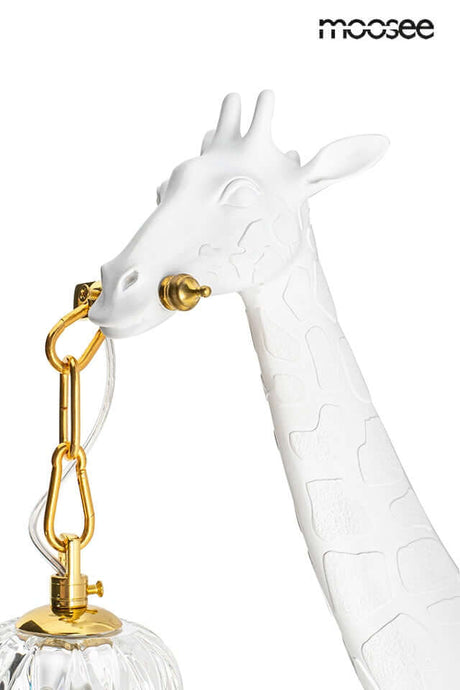 Nástenná lampa žirafa biela