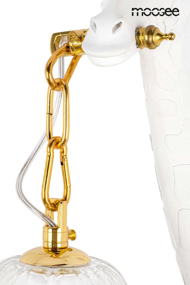 Nástenná lampa žirafa biela