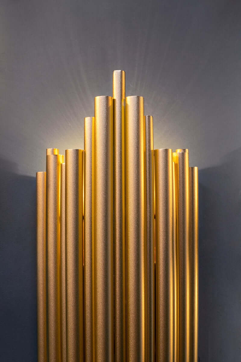 Nástenná lampa Harmonická zlatá