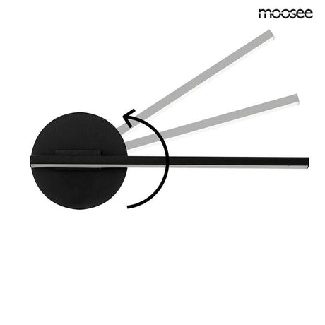 Nástenná lampa Horizon čierna