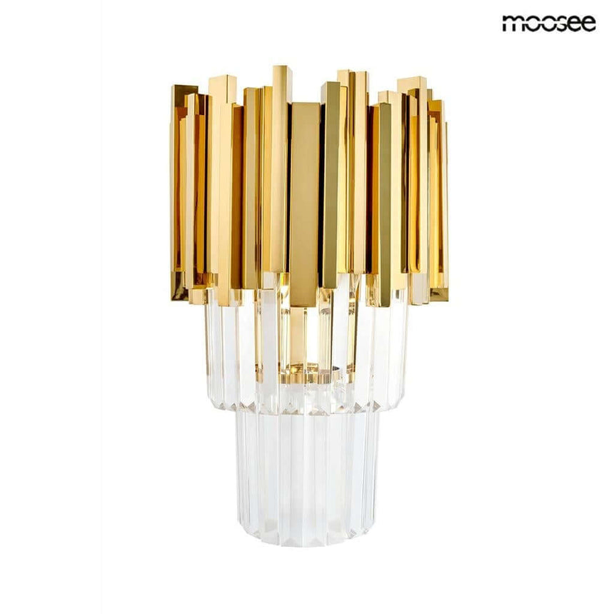 Nástenná lampa Imperial Wall Gold – oceľ, krištáľ