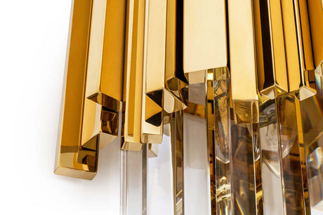 Nástenná lampa Imperial Wall Gold – oceľ, krištáľ
