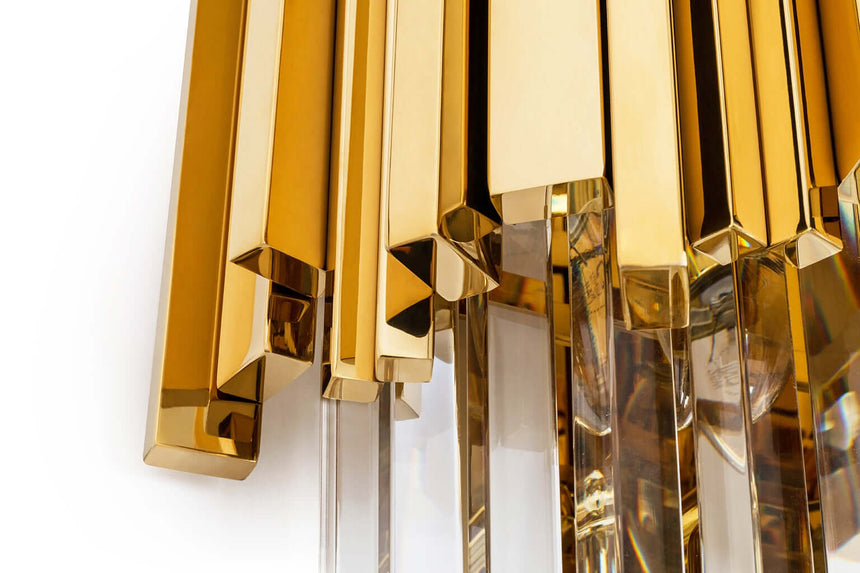 Nástenná lampa Imperial Wall Gold – oceľ, krištáľ