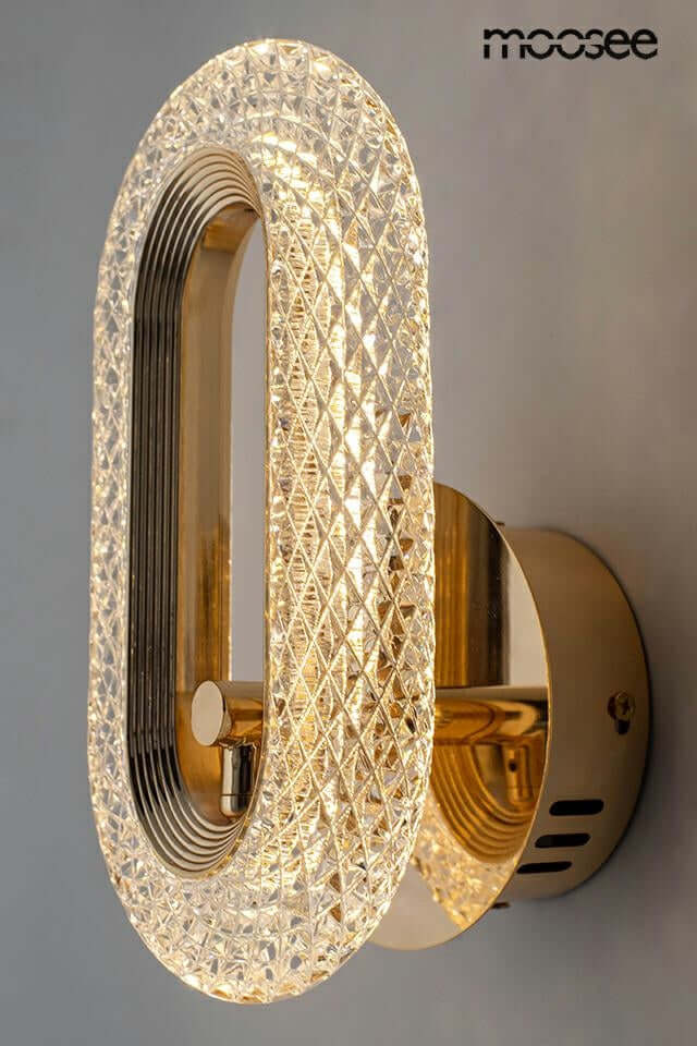 Nástenná lampa Jewel zlatá