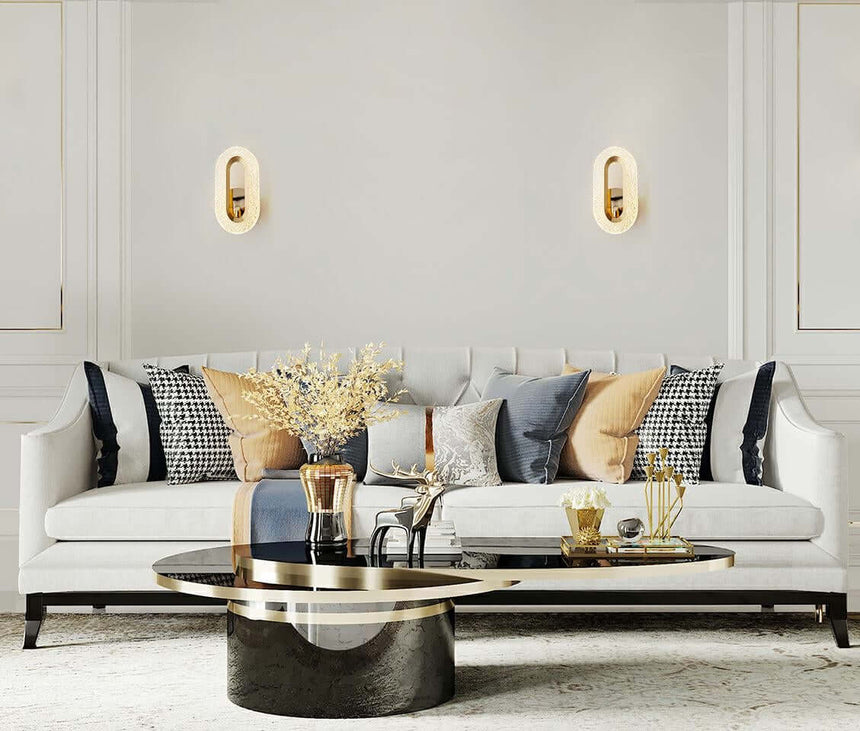 Nástenná lampa Jewel zlatá