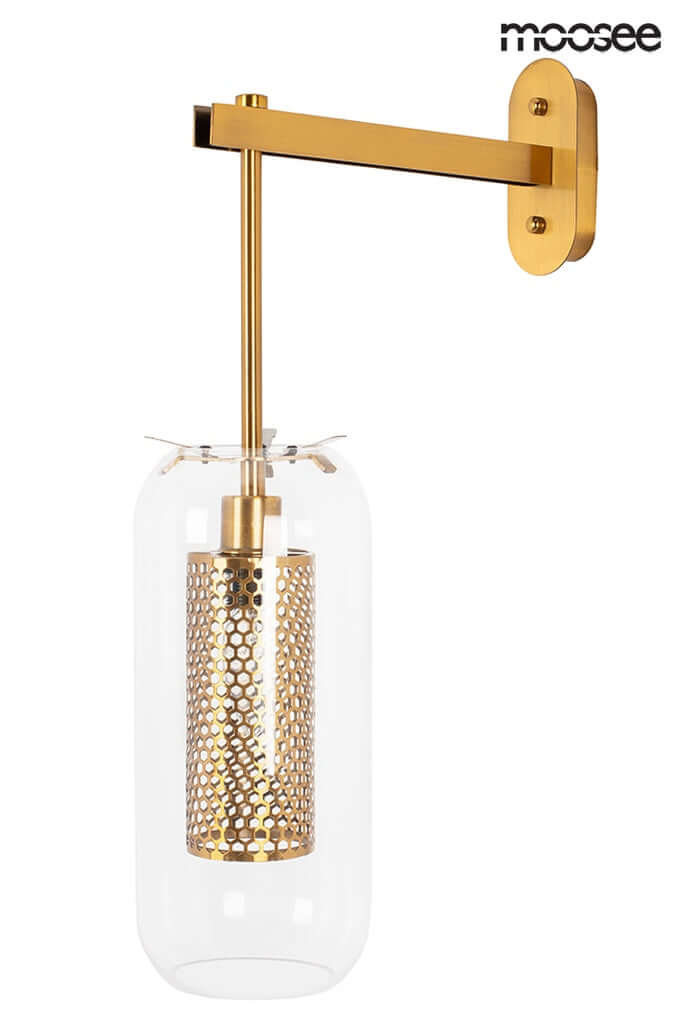 18. Nástenná lampa Lampion zlatá