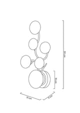 Nástenná lampa Lirio 6 zlatá