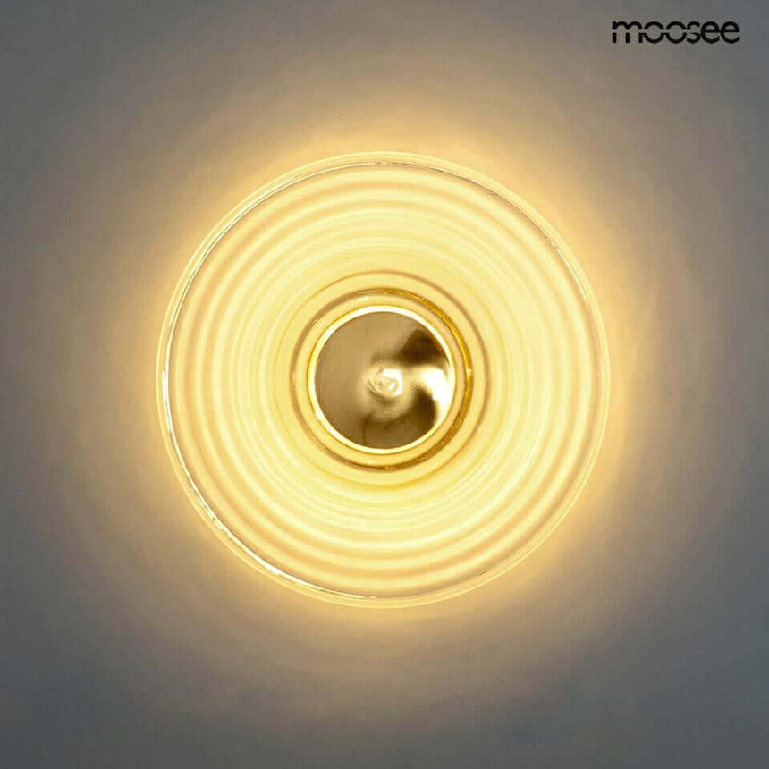 Nástenná lampa Onda zlatá