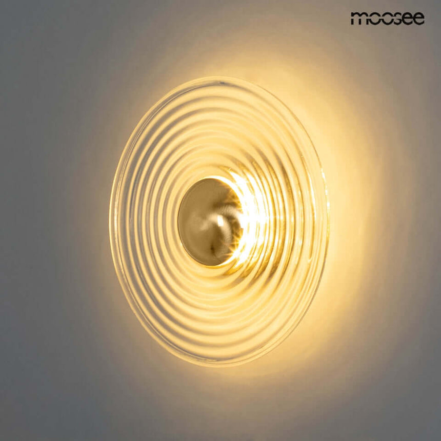 Nástenná lampa Onda zlatá