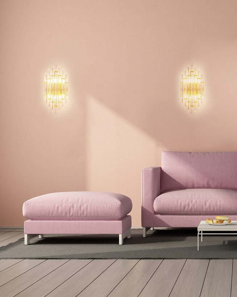 Nástenná lampa Palazzo zlatá