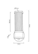 Nástenná lampa Pilar zlatá