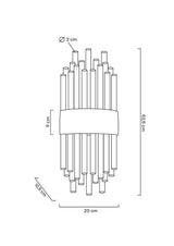 8. Nástenná lampa Portofino zlatá