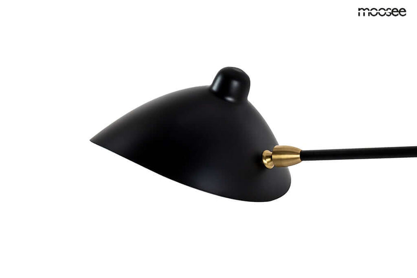 Nástenná lampa Raven 2 – hliník, uhlíková oceľ