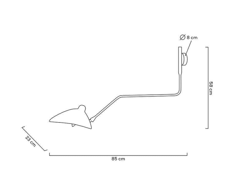 Nástenná lampa Raven – hliník, uhlíková oceľ