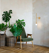 Nástenná lampa Riva zlatá