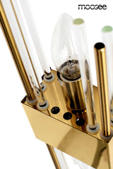 Šikmá nástenná lampa zlatá