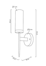 5. Zlatá nástenná lampa Torch