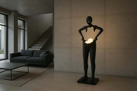 Stojacia lampa Human Houdini čierna
