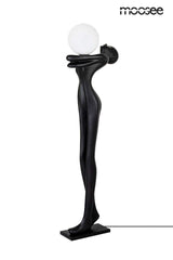 Stojacia lampa Human Moon – sklolaminát, sklo