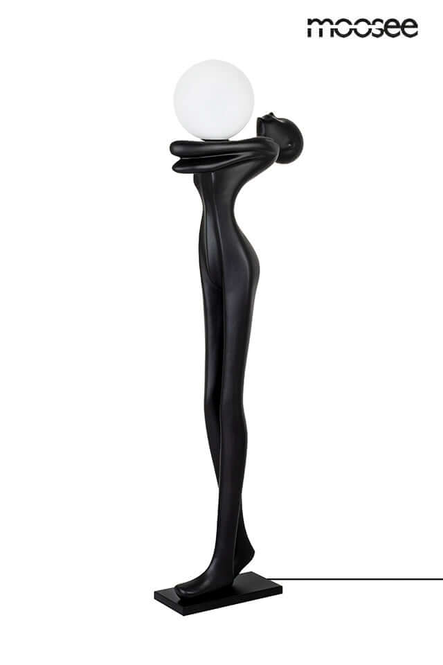 Stojacia lampa Human Moon – sklolaminát, sklo