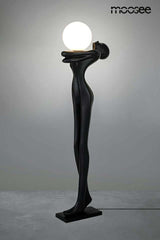 Stojacia lampa Human Moon – sklolaminát, sklo