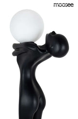 Stojacia lampa Human Moon – sklolaminát, sklo