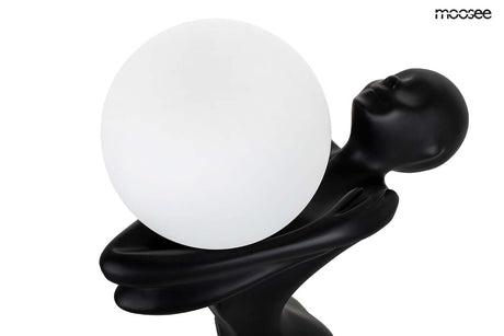 Stojacia lampa Human Moon – sklolaminát, sklo