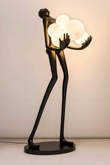 Stojaca lampa Human Premium – sklolaminát, sklo