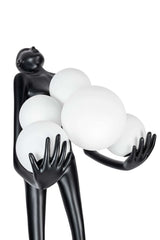 Stojaca lampa Human Premium – sklolaminát, sklo