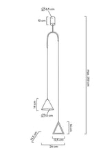 Závesná lampa Acustica čierna
