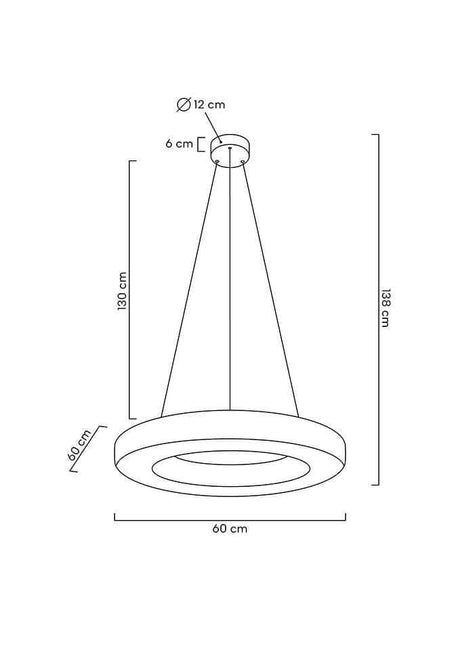 78. Závesná lampa Allisia 60 zlatá