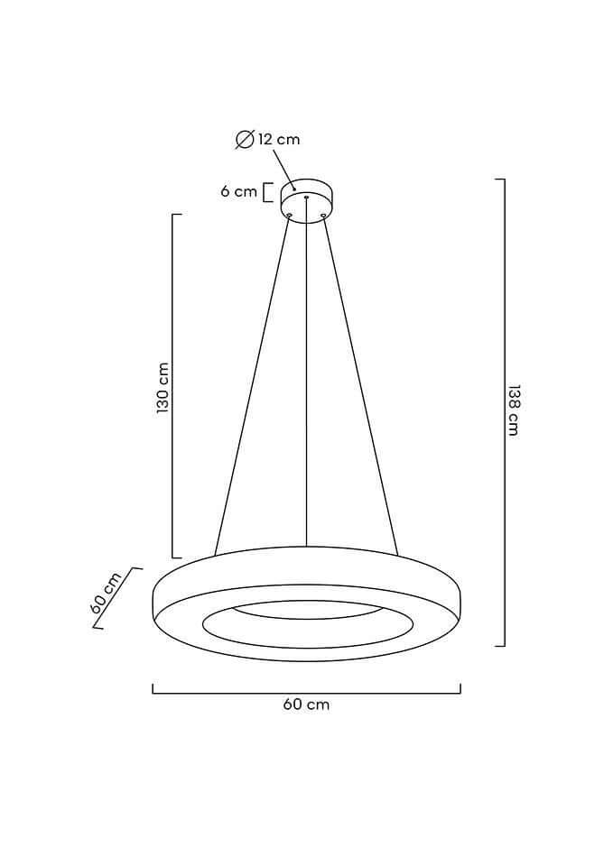 78. Závesná lampa Allisia 60 zlatá