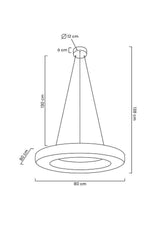 Závesná lampa Allisia 80 zlatá