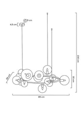 Závesná lampa Alure 85 zlatá