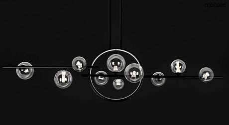 Závesná lampa Alure Line Twin 120 čierna