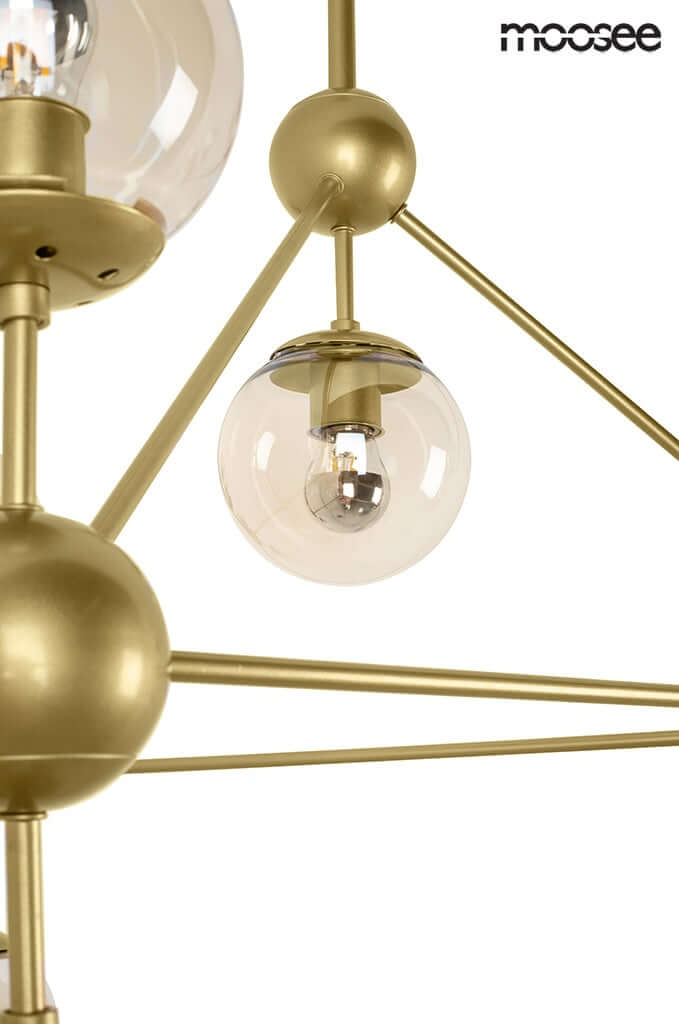 46. ​​​​Závesná lampa Astrifero 10 zlatá / jantárová