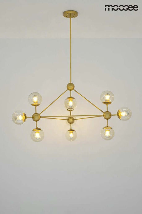 46. ​​​​Závesná lampa Astrifero 10 zlatá / jantárová
