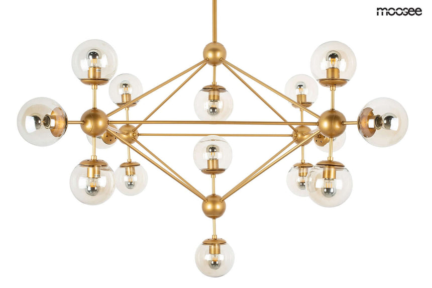 47. Závesná lampa Astrifero 15 zlatá/jantárová