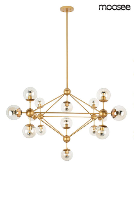 47. Závesná lampa Astrifero 15 zlatá/jantárová