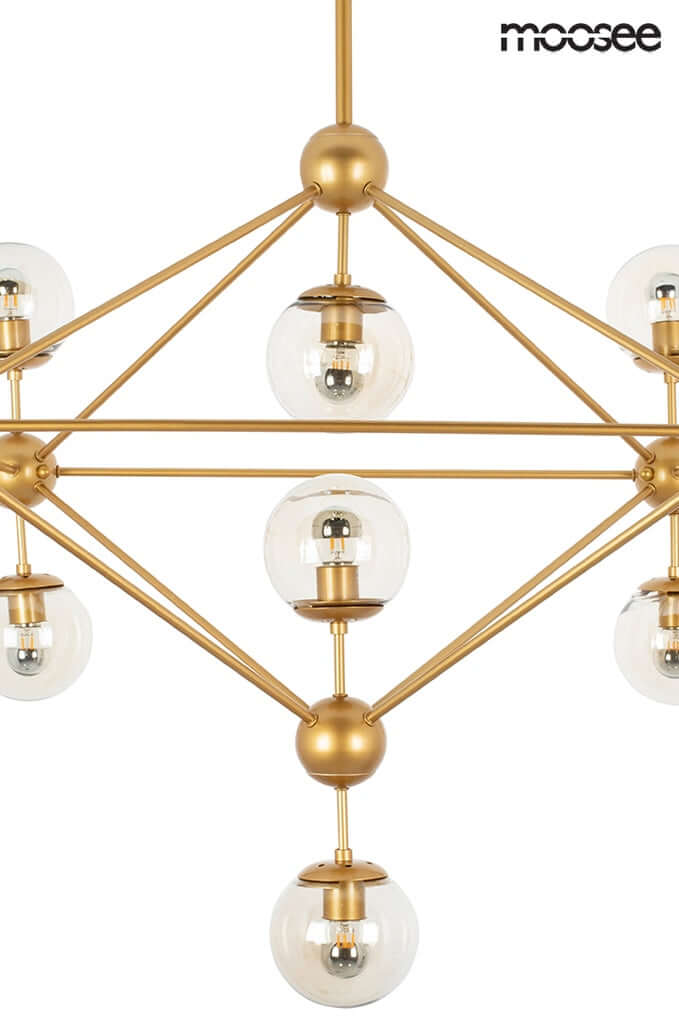 47. Závesná lampa Astrifero 15 zlatá/jantárová