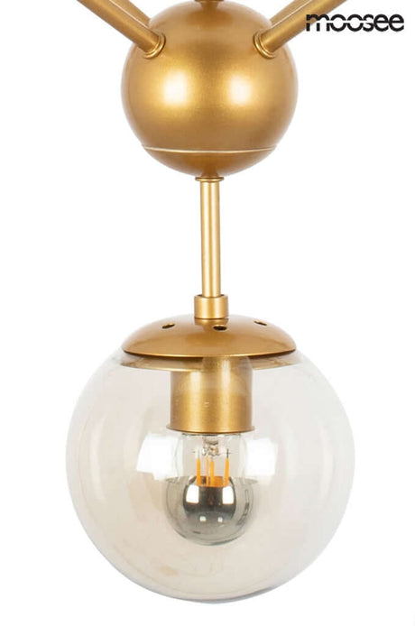 47. Závesná lampa Astrifero 15 zlatá/jantárová
