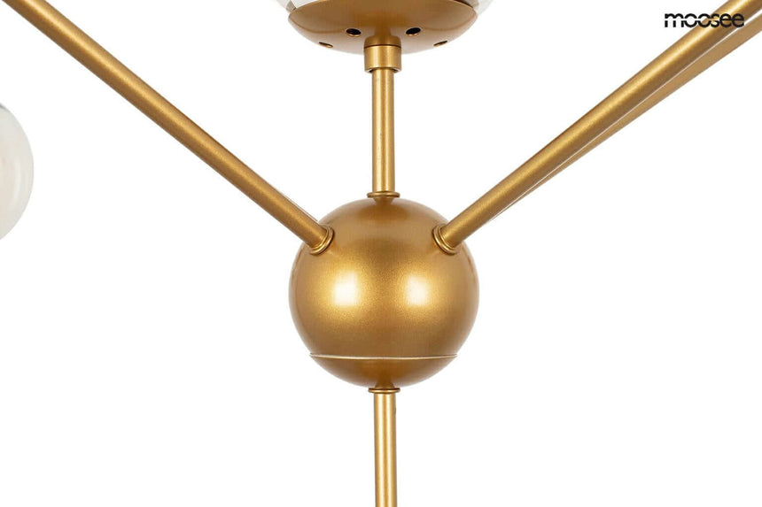 47. Závesná lampa Astrifero 15 zlatá/jantárová