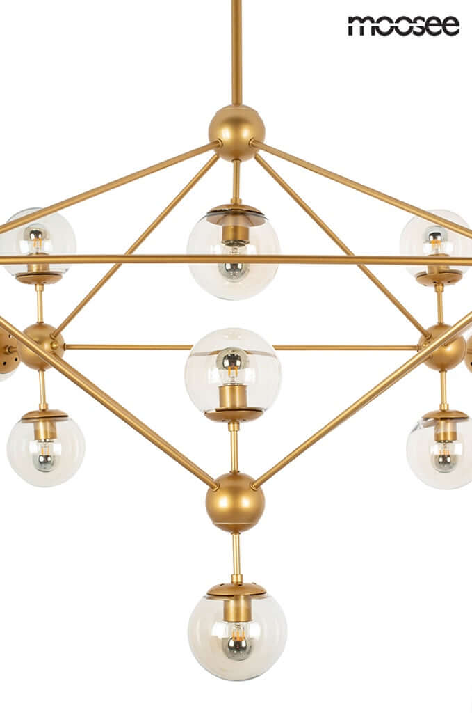 47. Závesná lampa Astrifero 15 zlatá/jantárová