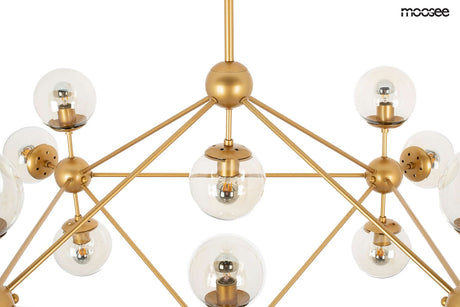 47. Závesná lampa Astrifero 15 zlatá/jantárová